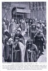 Couronnement de Richard II en 1377, années 1920